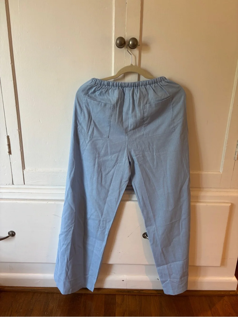 Light Blue Women’s Drawstring Linen Lounge Pants